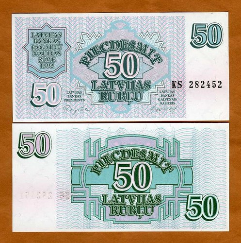 Lettonia rubli 1992 - lettonia,, 50