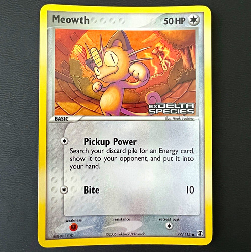Pokemon tcg meowth 113 ex - meowth,