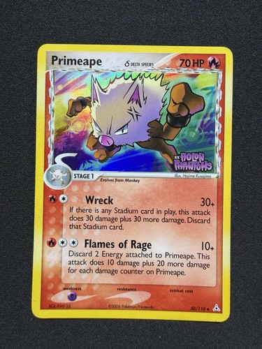 Primeape 110 stamped - 50/110, stamped/