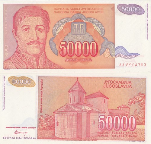 Jugoslavia banconota 000 - banconota, 50.000