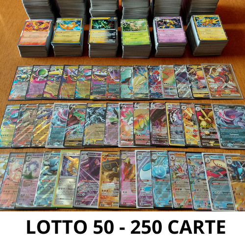 Lotto 250 carte pokémon - lotto,